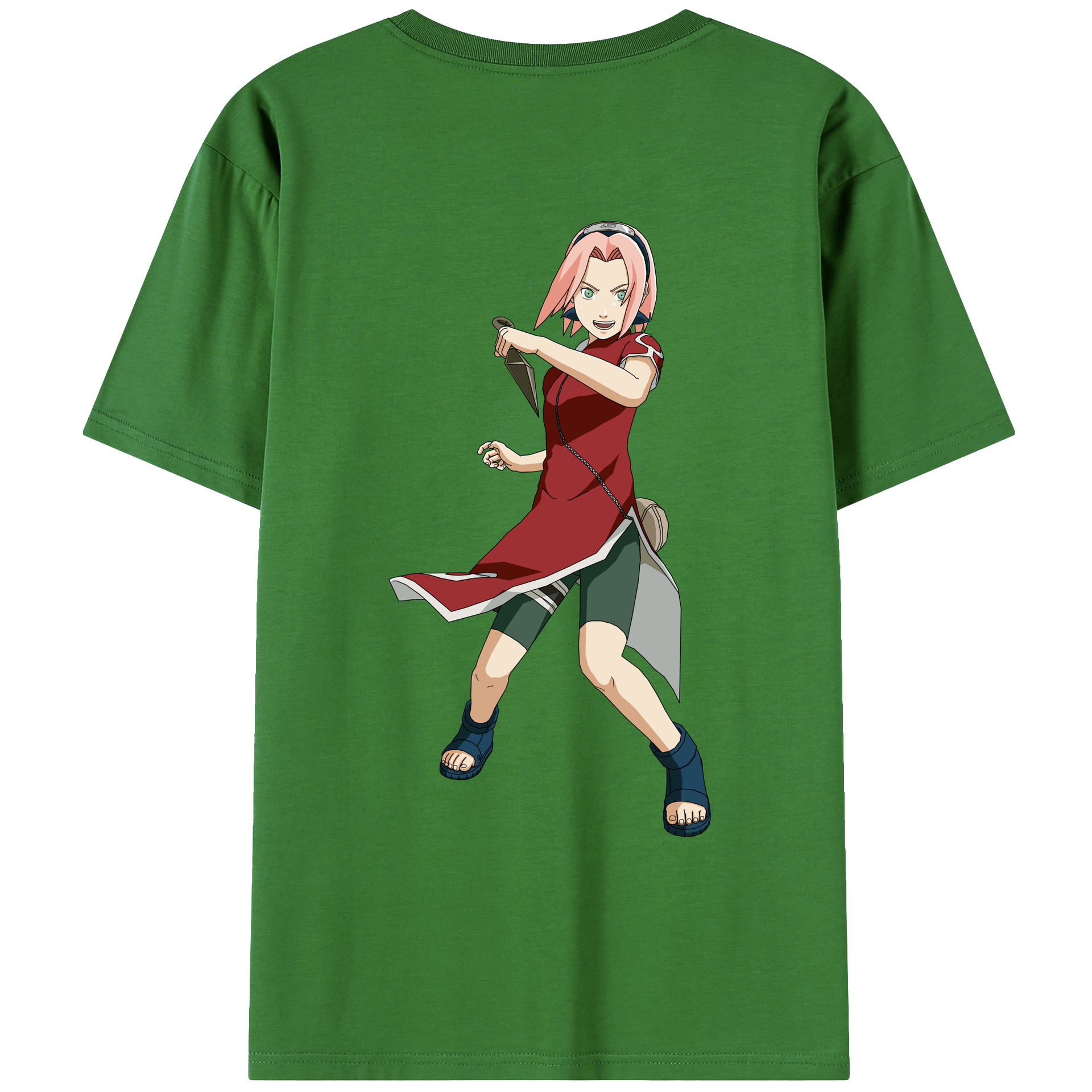 （画像用） NARUTO -ナルト- 春野サクラ Haruno Sakura レディース半袖Tシャツ(バックプリント)